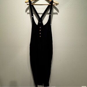 Roxy linen style wide leg jumpsuit with pockets